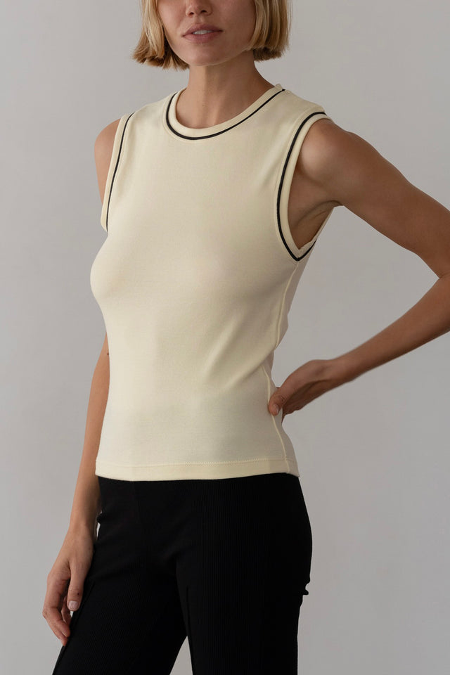 The Baby Rib Contrast Tank