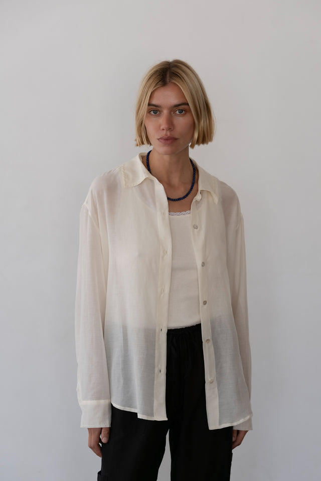 The Silk Cotton Sheer Shirt