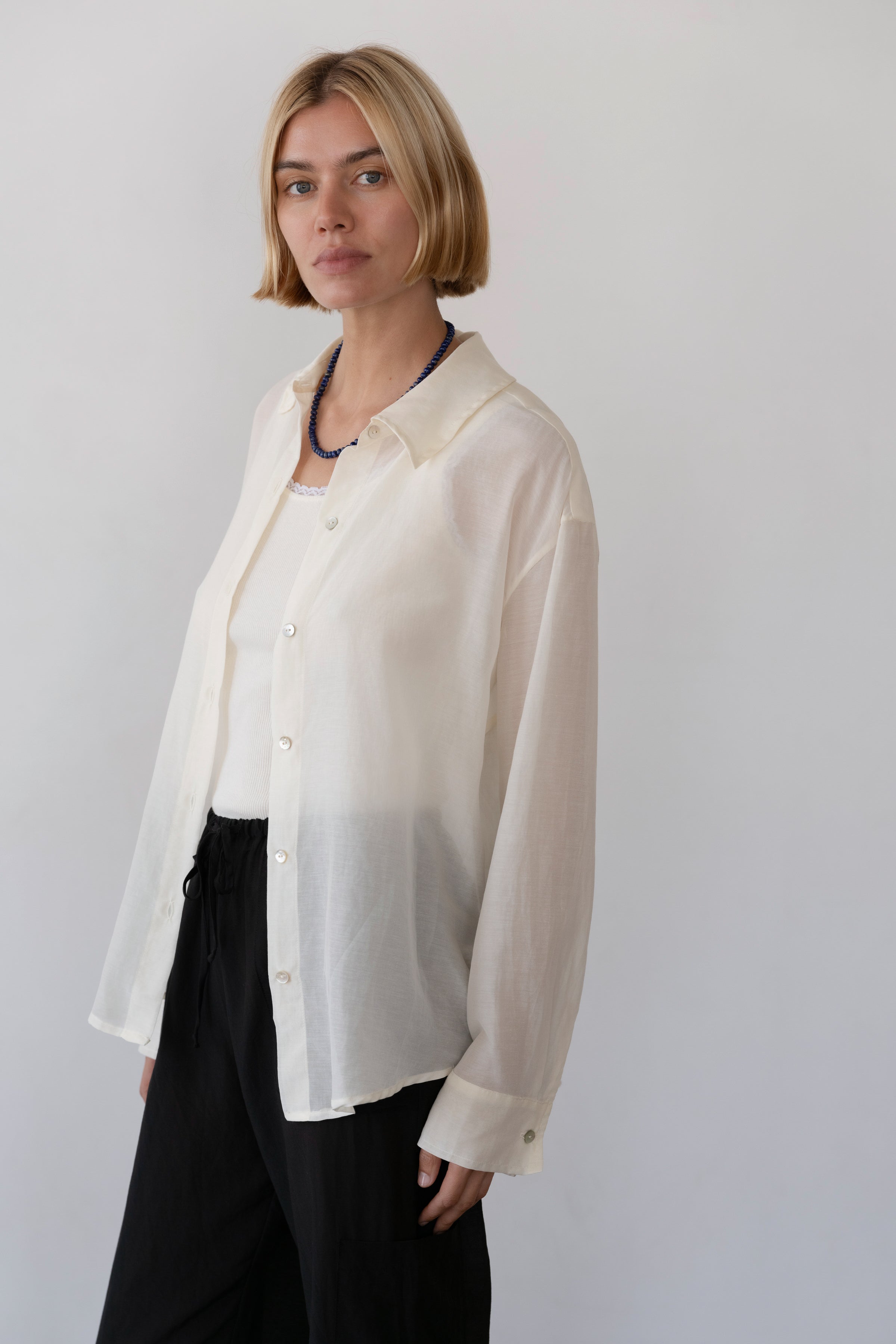 The Silk Cotton Sheer Shirt