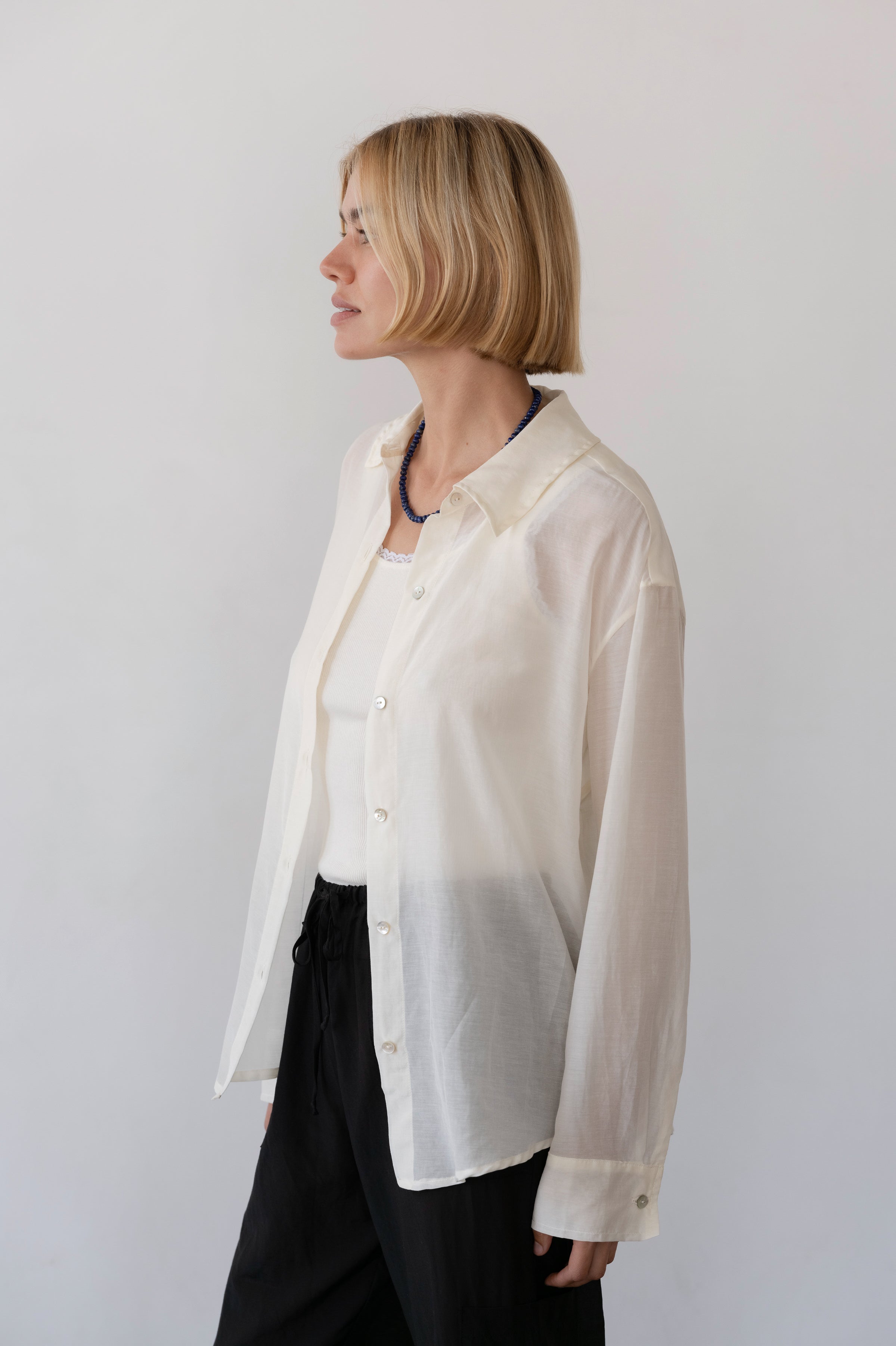 The Silk Cotton Sheer Shirt