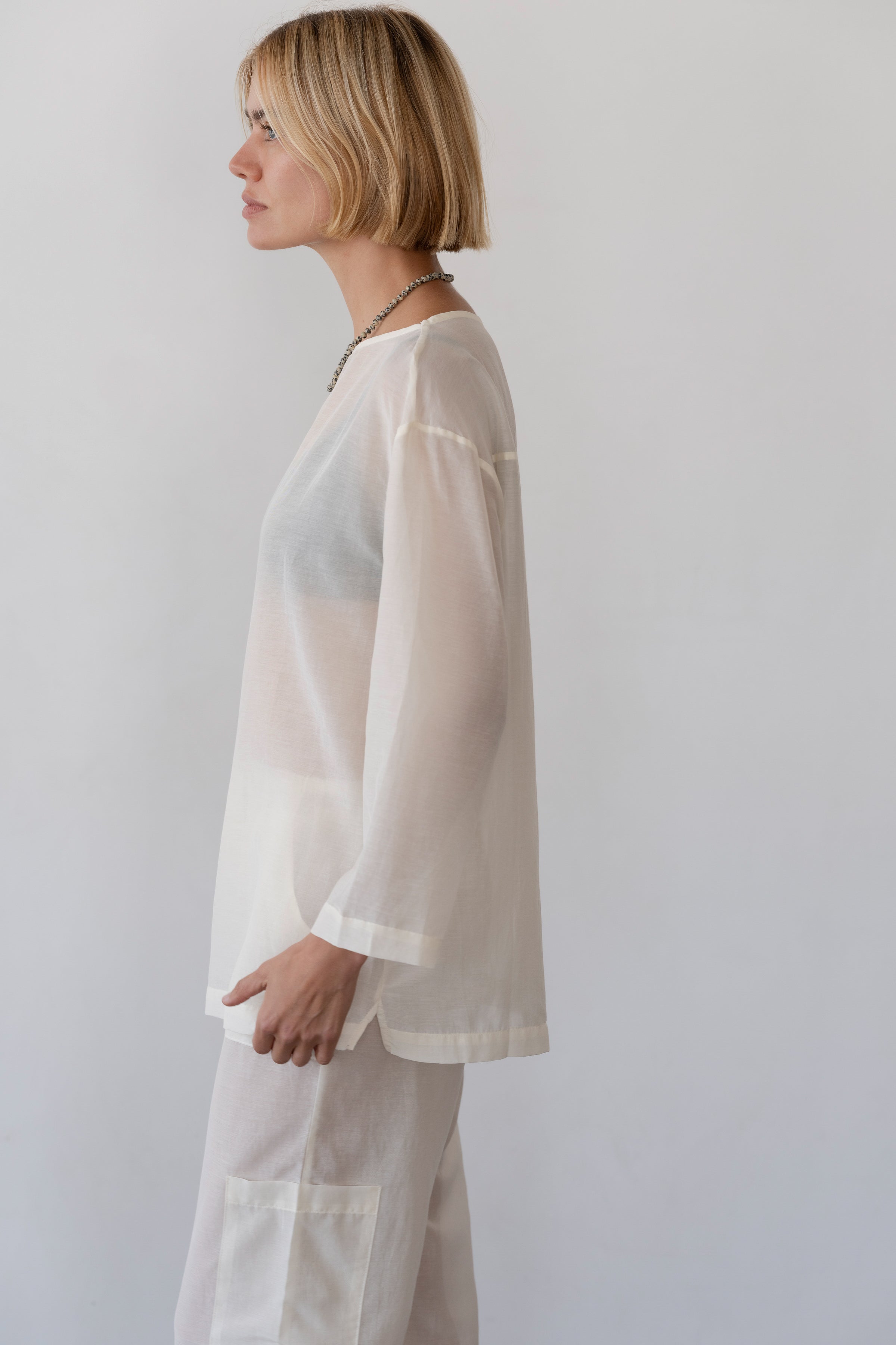 The Silk Cotton Sheer Boatneck
