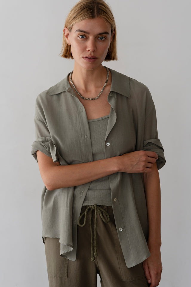 The Silk Cotton Sheer Shirt