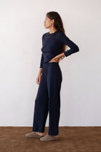 The Pointelle Simple Crop Pant