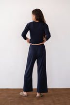 The Pointelle Simple Crop Pant