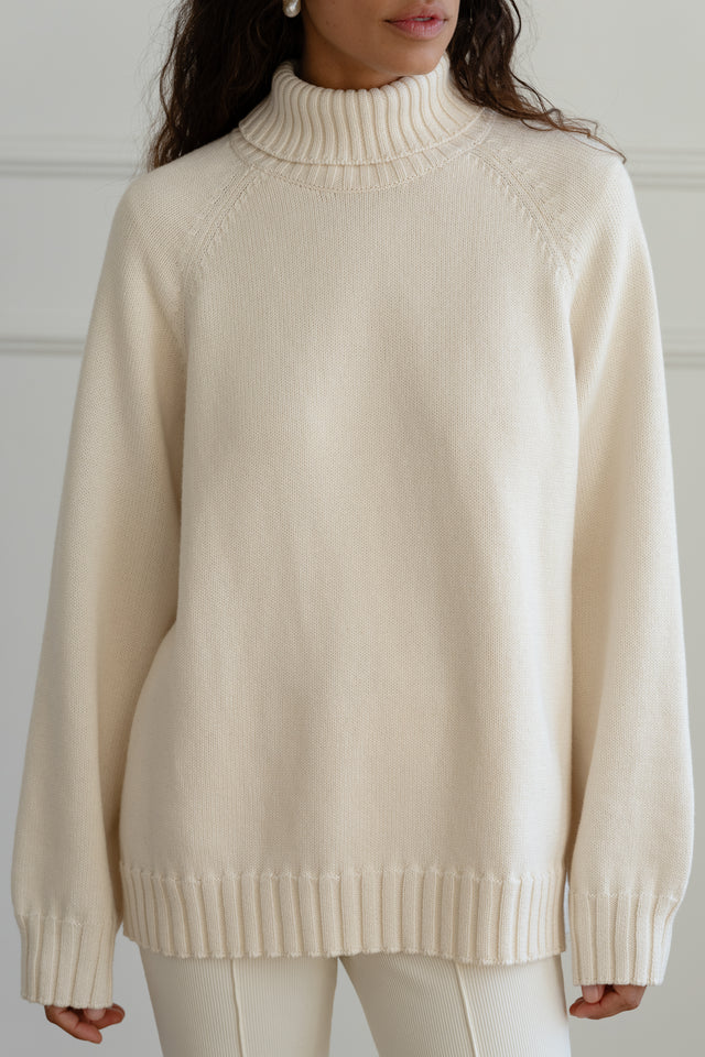 The Cotton Cashmere Turtleneck Sweater
