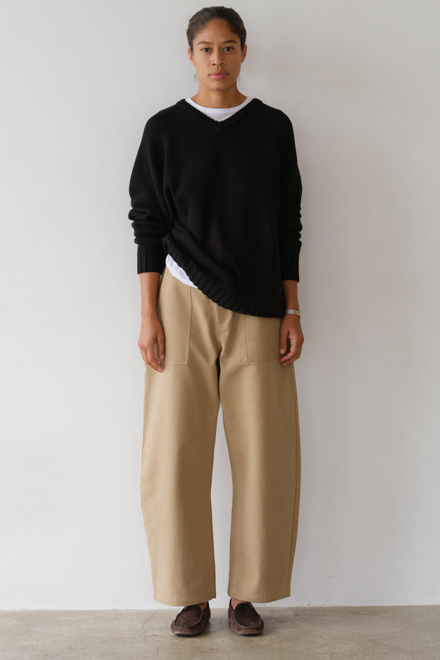 The Cotton Cashmere V-Neck Sweater