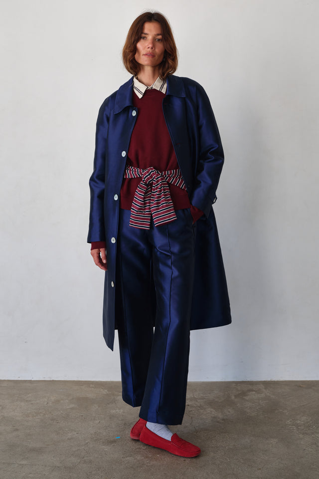 The Satin Car Coat