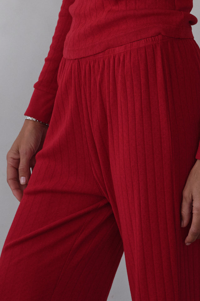 The Pointelle Simple Crop Pant