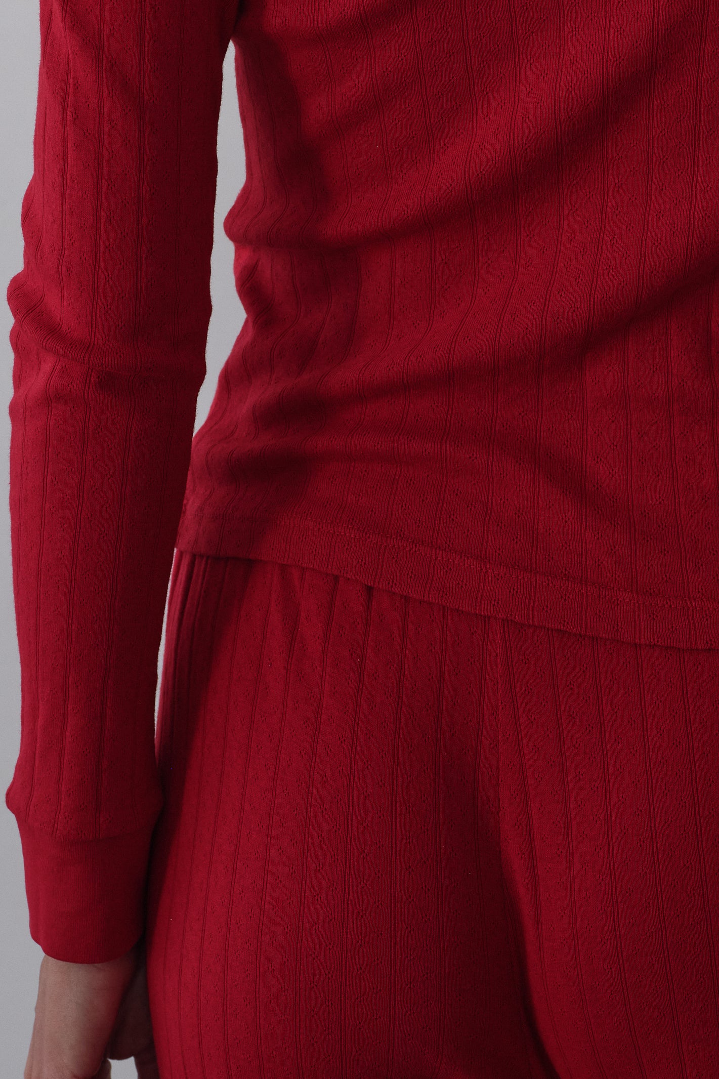 The Pointelle Simple Crop Pant