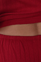 The Pointelle Simple Crop Pant