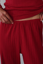 The Pointelle Simple Crop Pant