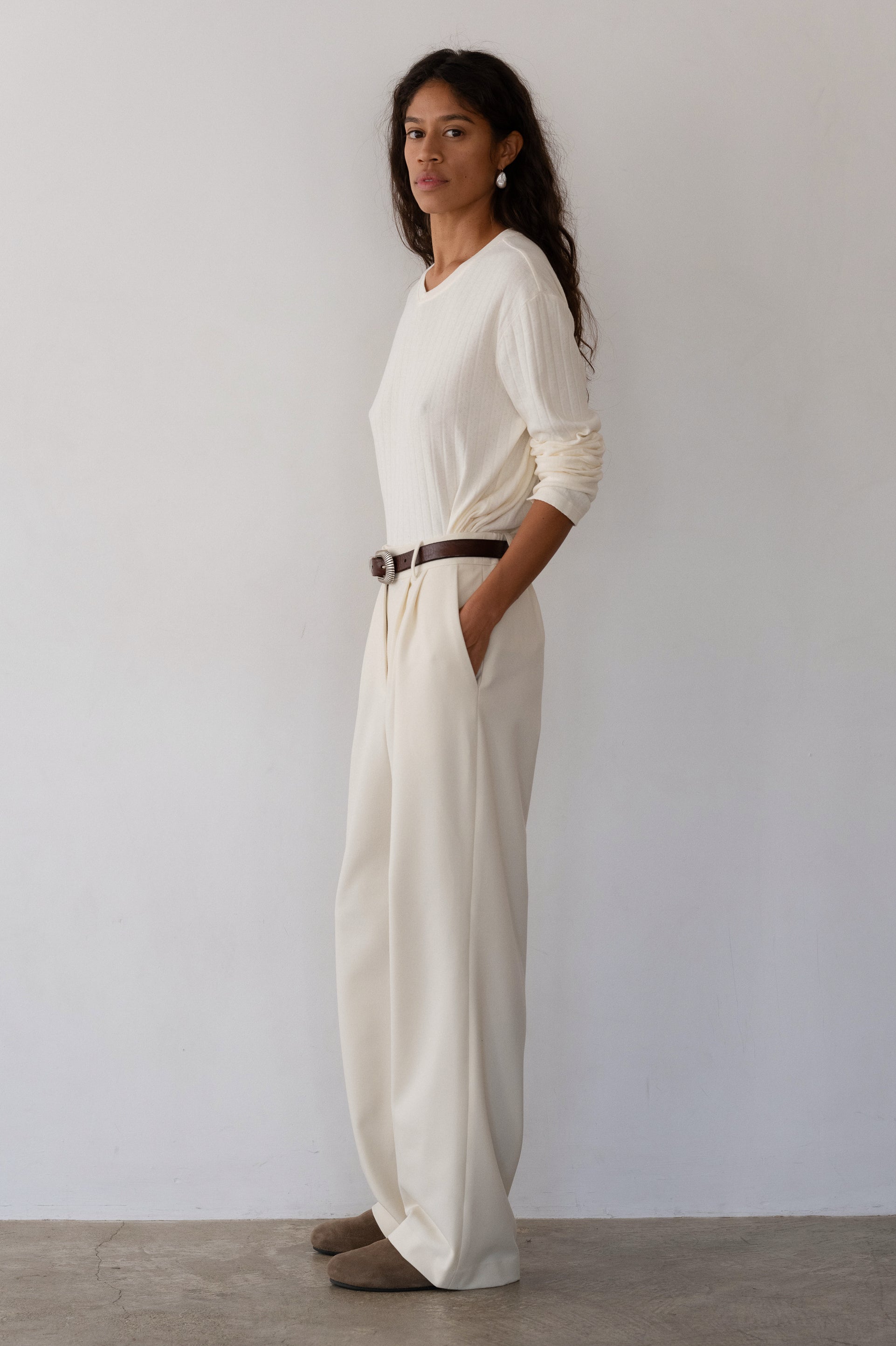 The Flannel Pleated Trouser