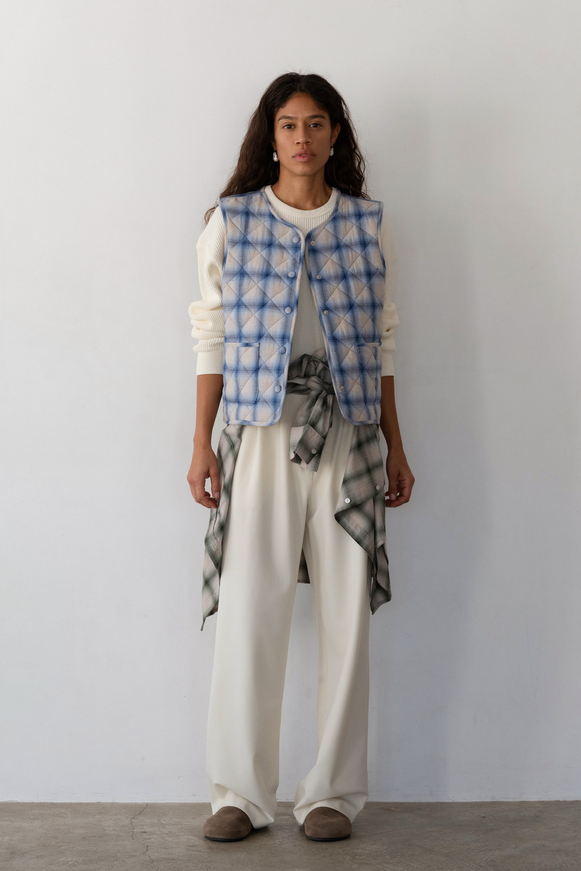 The Quilted Plaid Flannel Vest