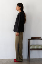 The Silk Stripe Simple Pant