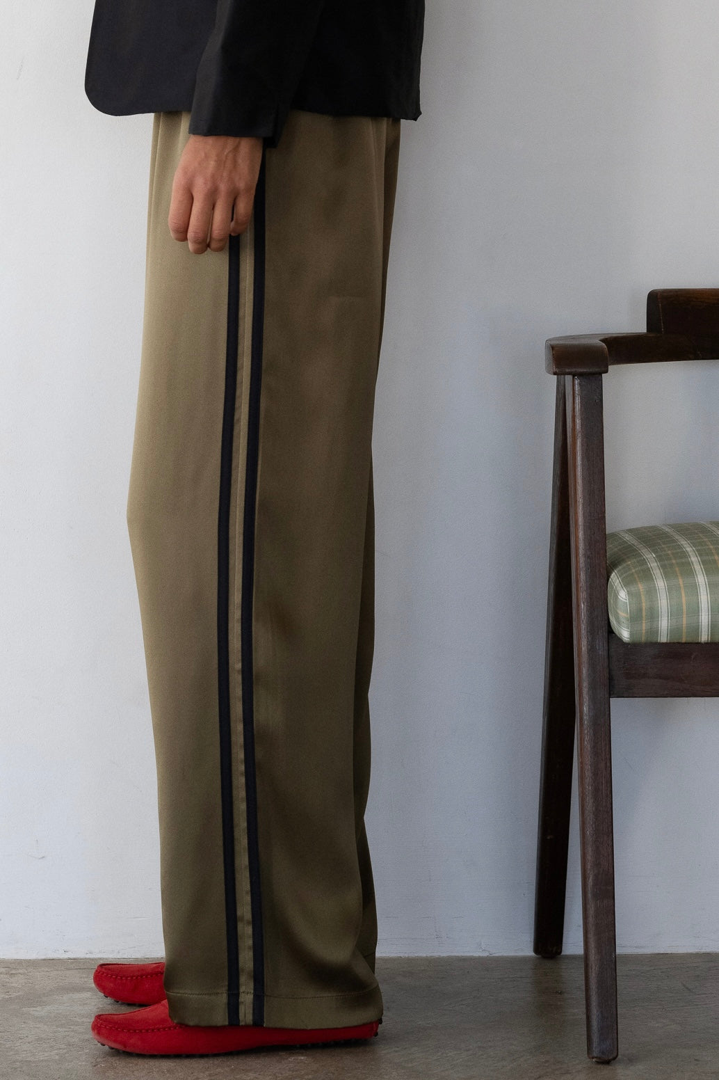 The Silk Stripe Simple Pant