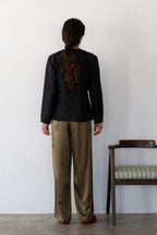 The Silk Stripe Simple Pant