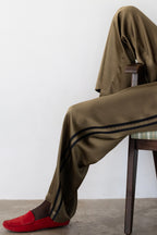 The Silk Stripe Simple Pant