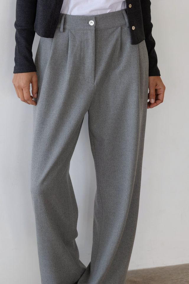 The Flannel Pleated Trouser