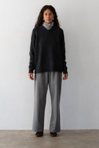 The Heavy Cotton Knit V-Neck Sweater