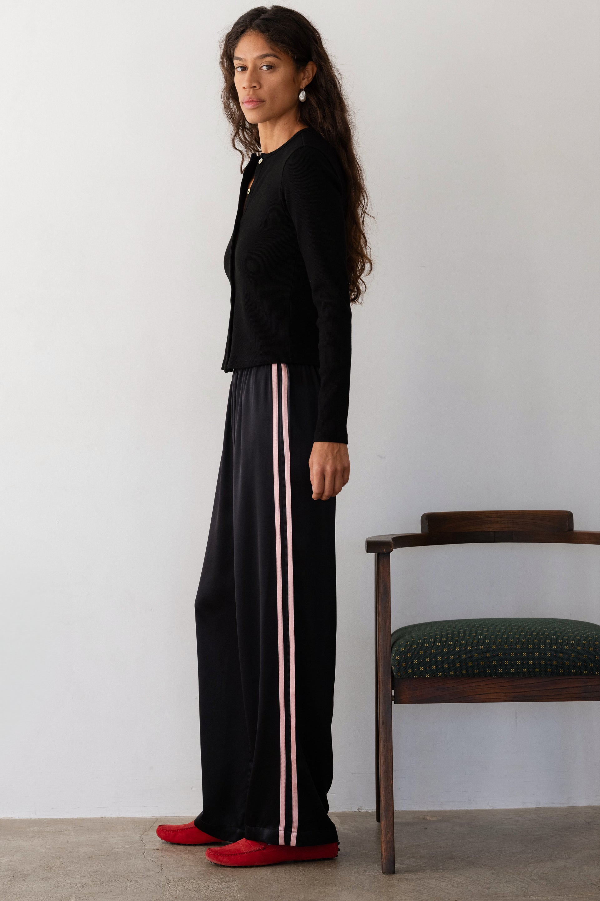 The Silk Stripe Simple Pant