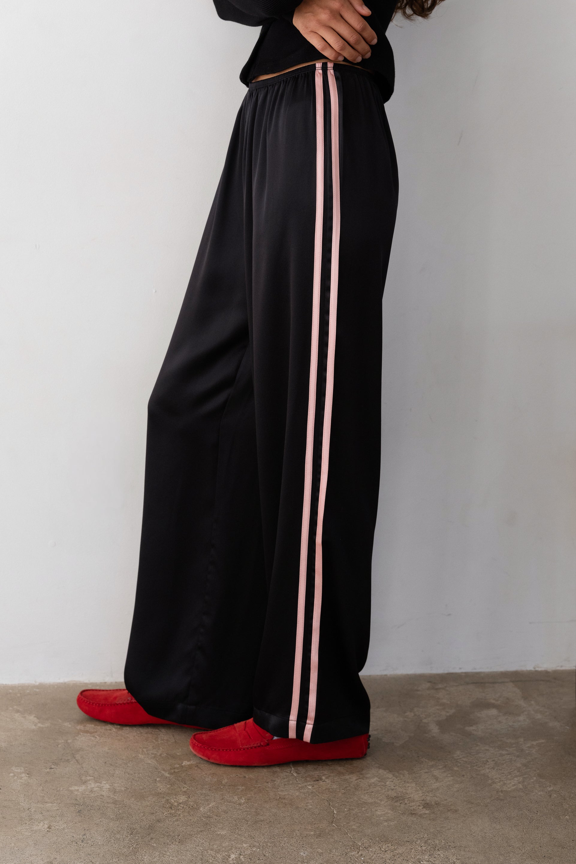 The Silk Stripe Simple Pant