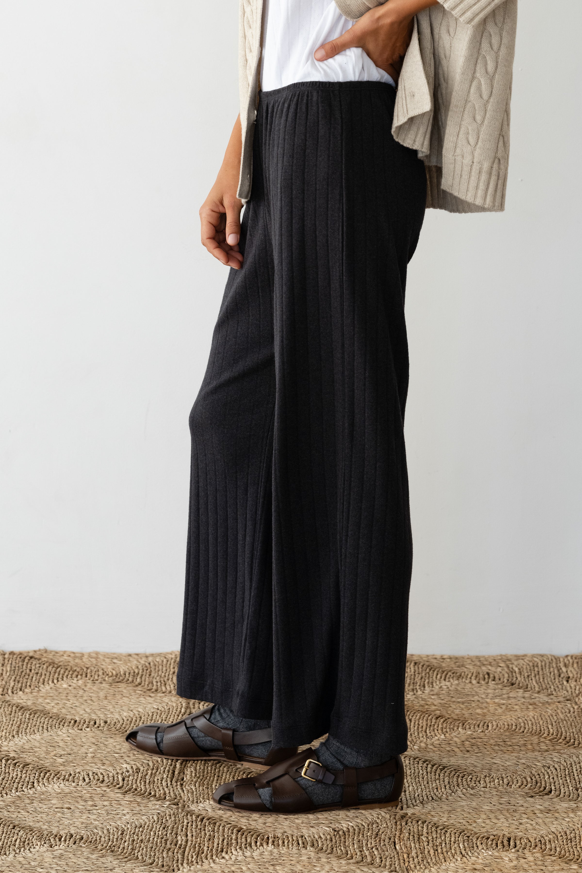 The Pointelle Simple Crop Pant