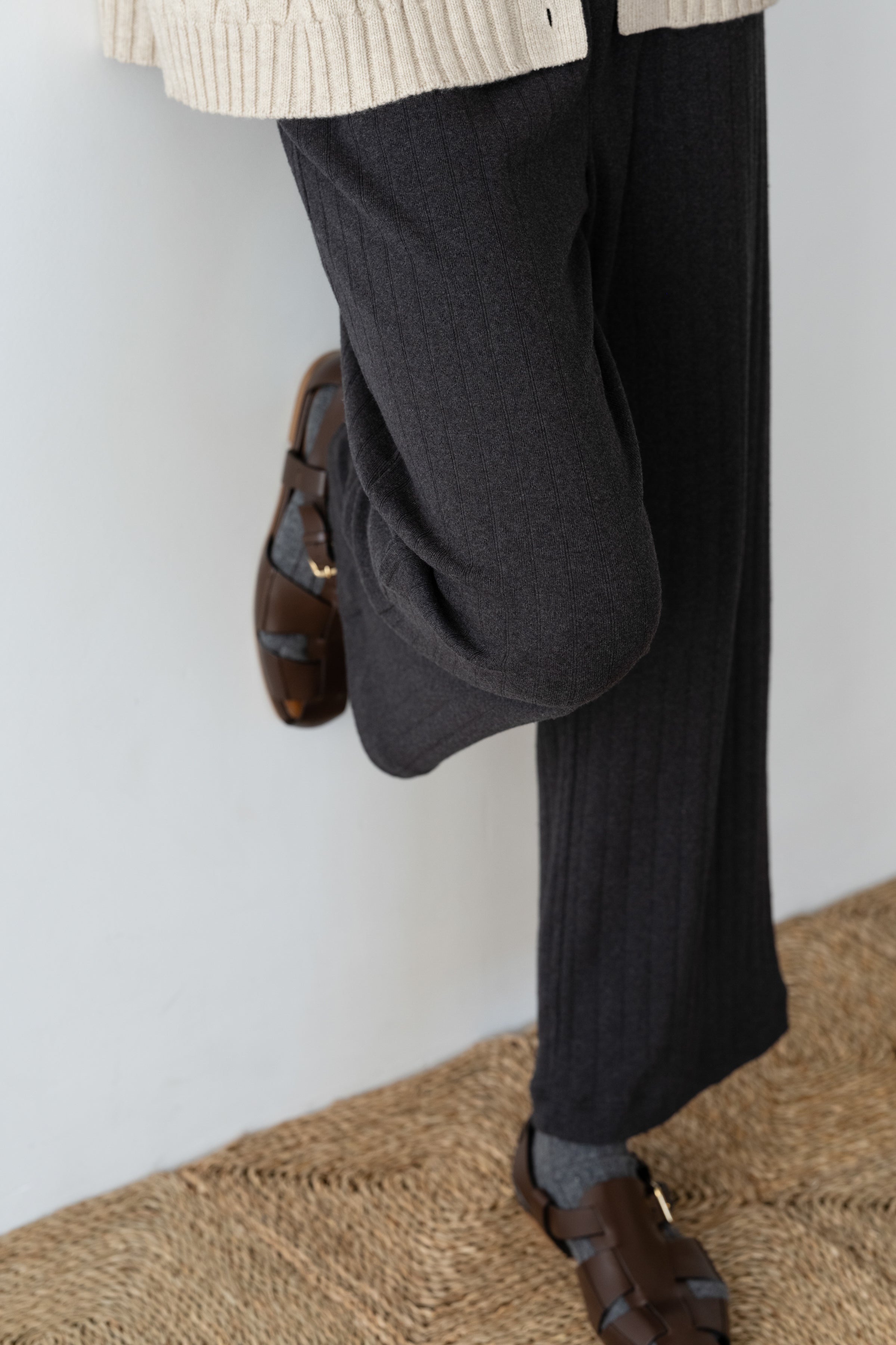 The Pointelle Simple Crop Pant