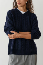 The Cable V-Neck Sweater