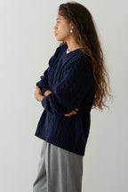 The Cable V-Neck Sweater