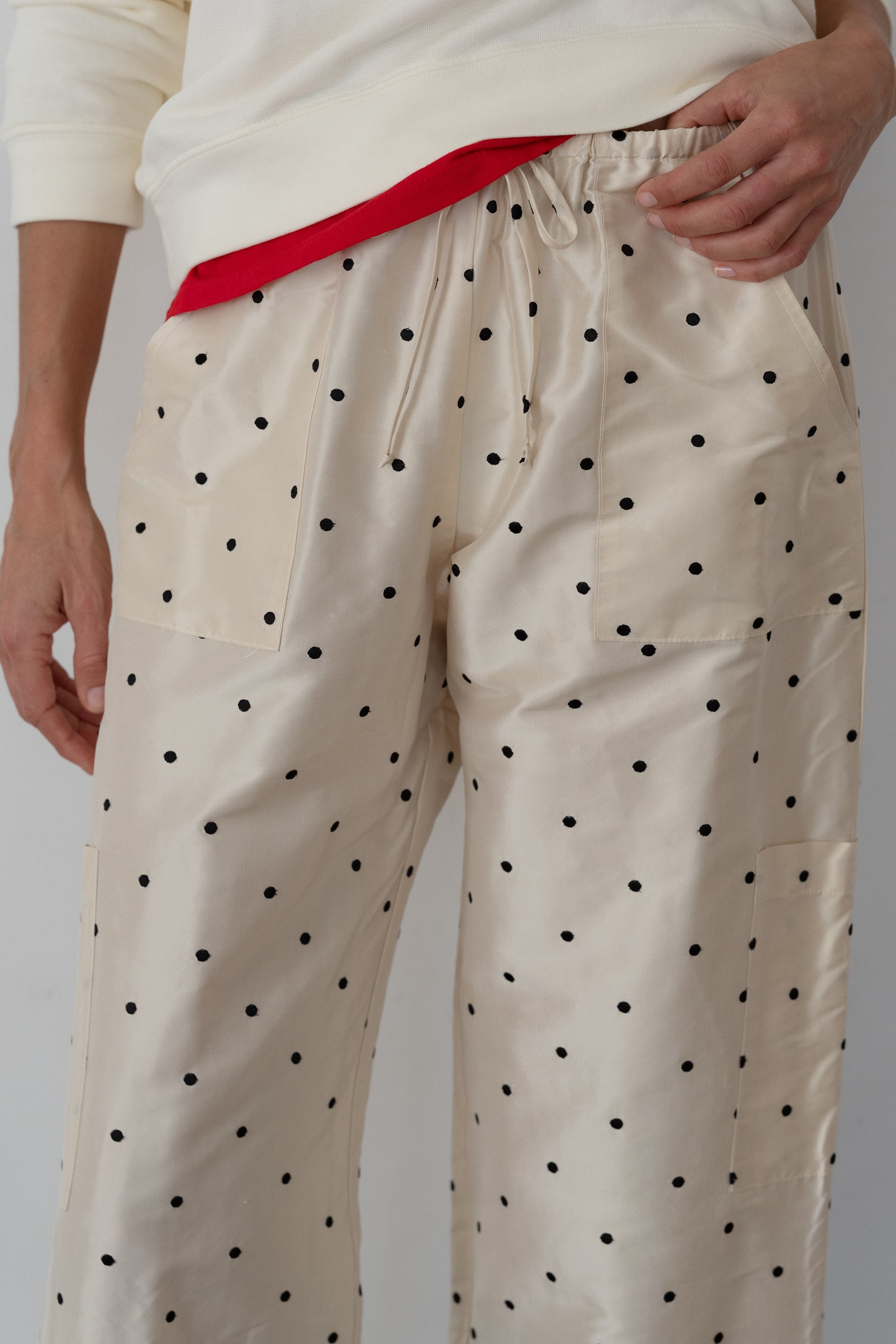 The Taffeta Drawstring Cargo Pant