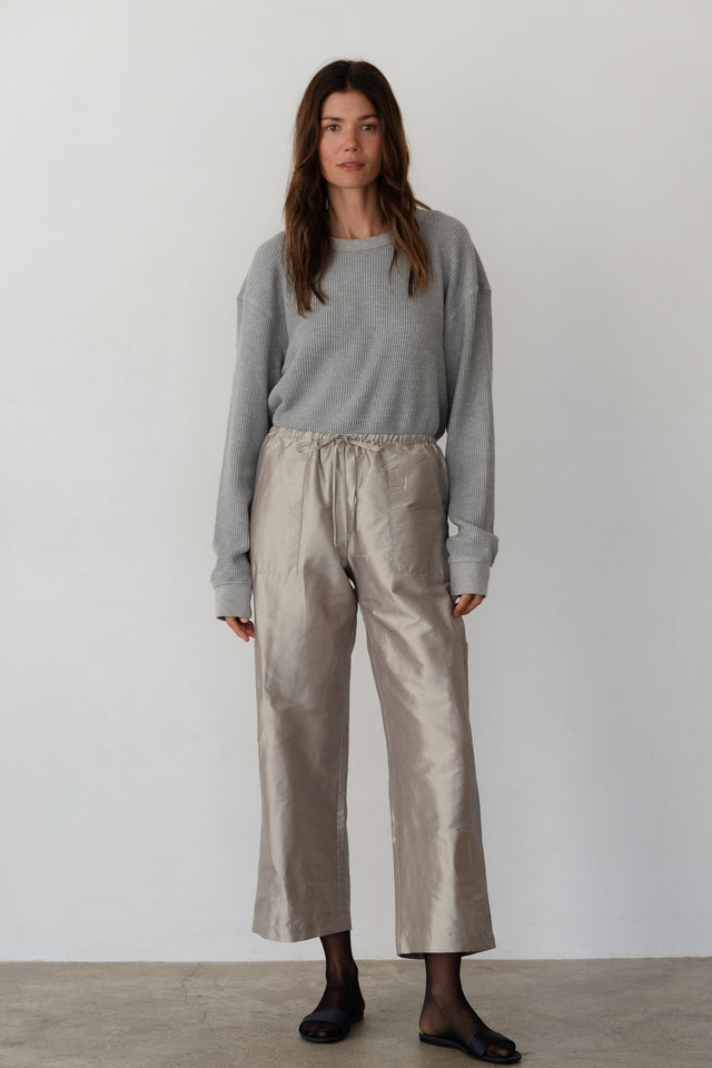 The Taffeta Drawstring Cargo Pant