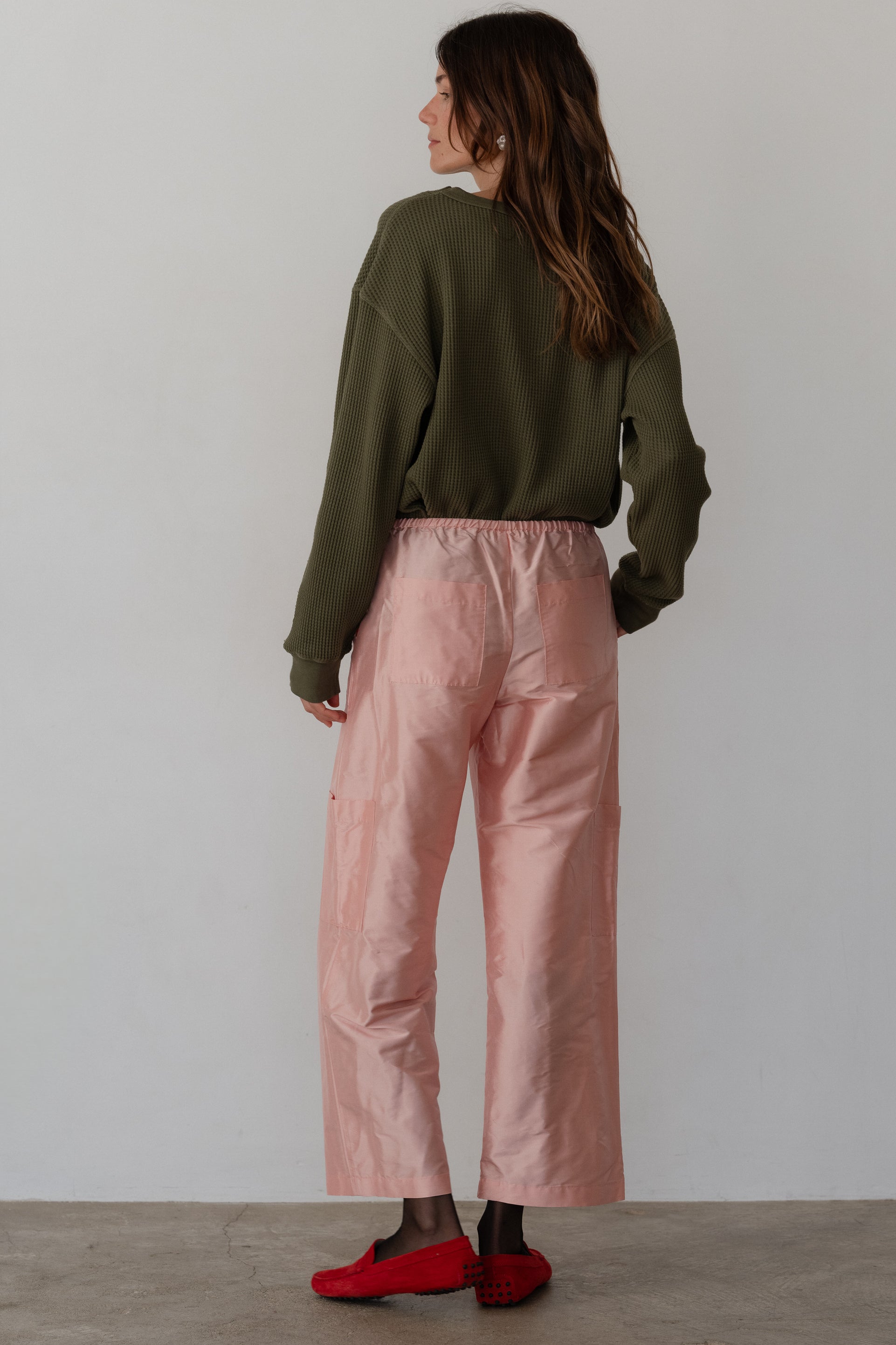 The Silk Taffeta Cargo Pant