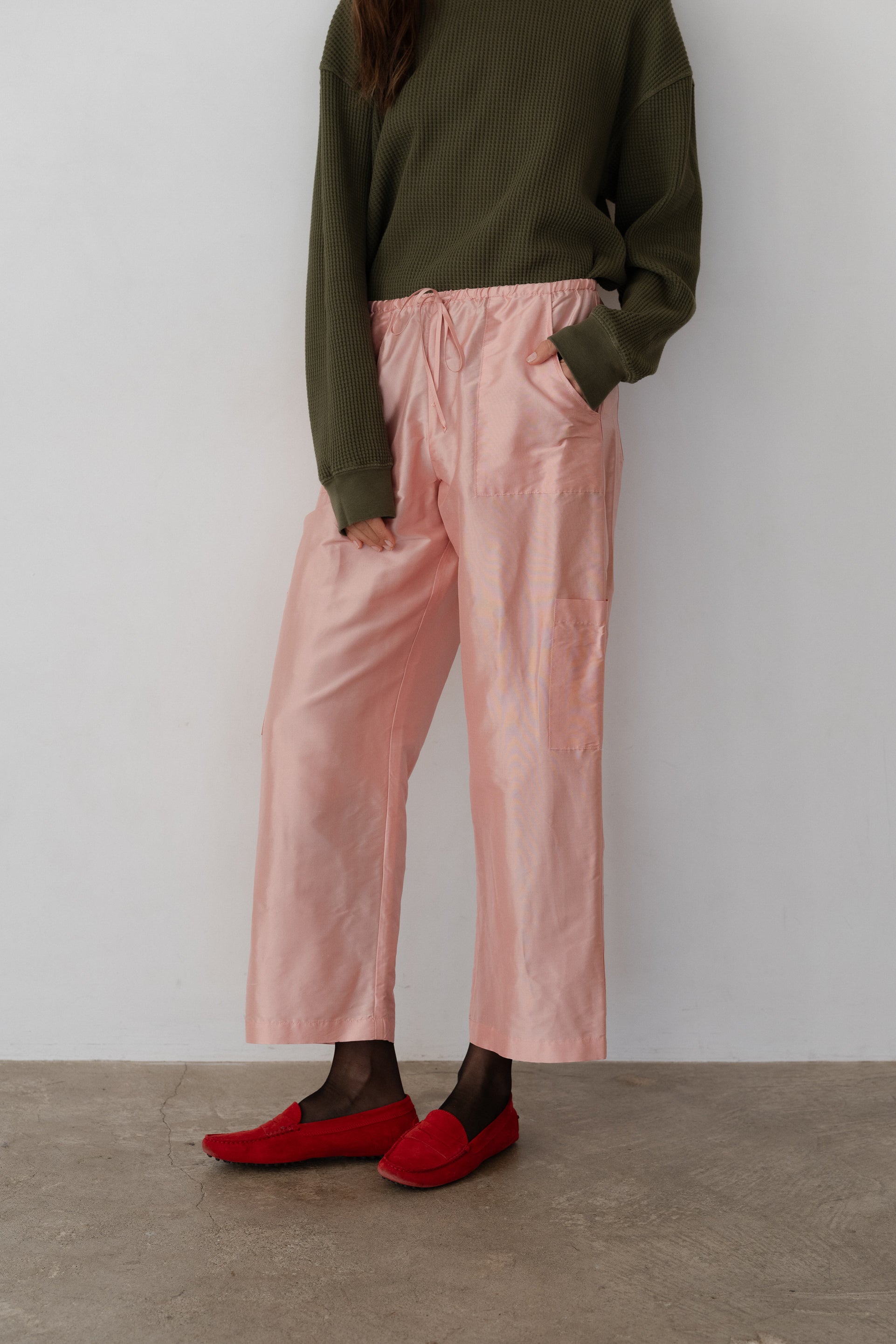 The Silk Taffeta Cargo Pant