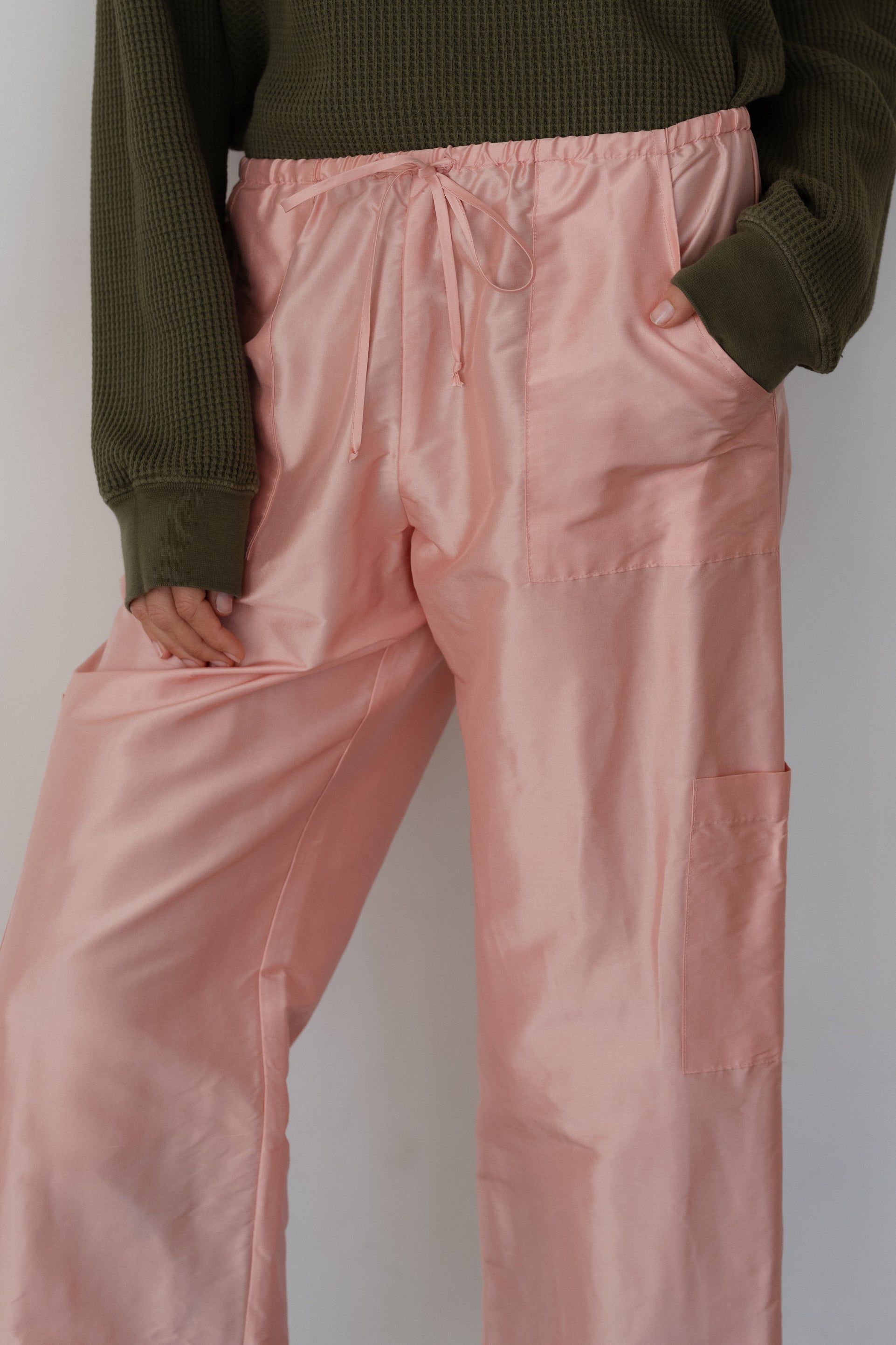 The Silk Taffeta Cargo Pant