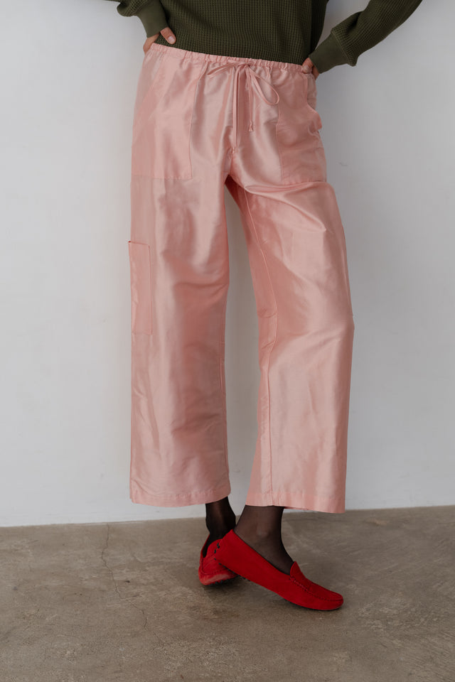The Taffeta Drawstring Cargo Pant