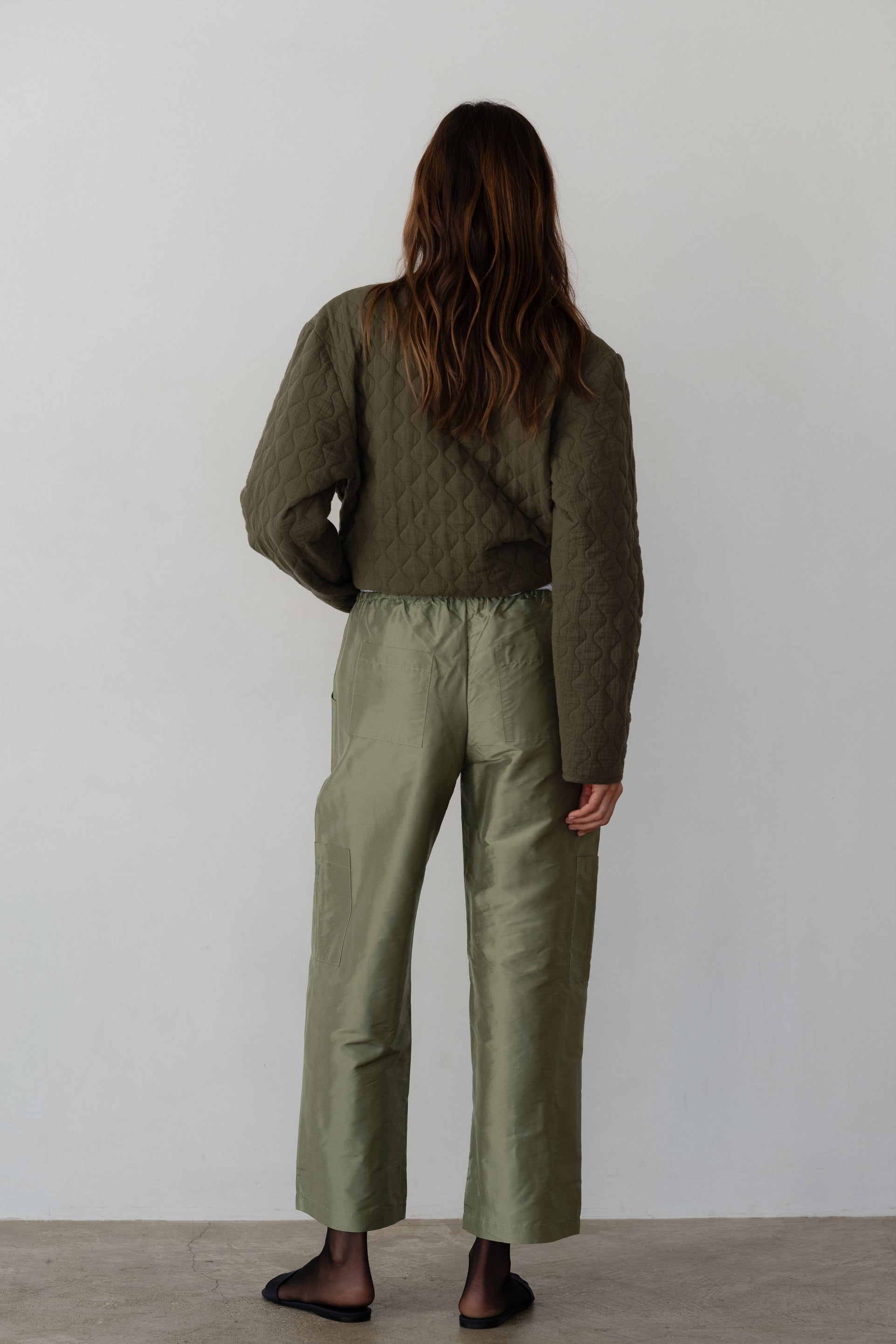 The Silk Taffeta Cargo Pant