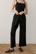 The Pointelle Simple Crop Pant