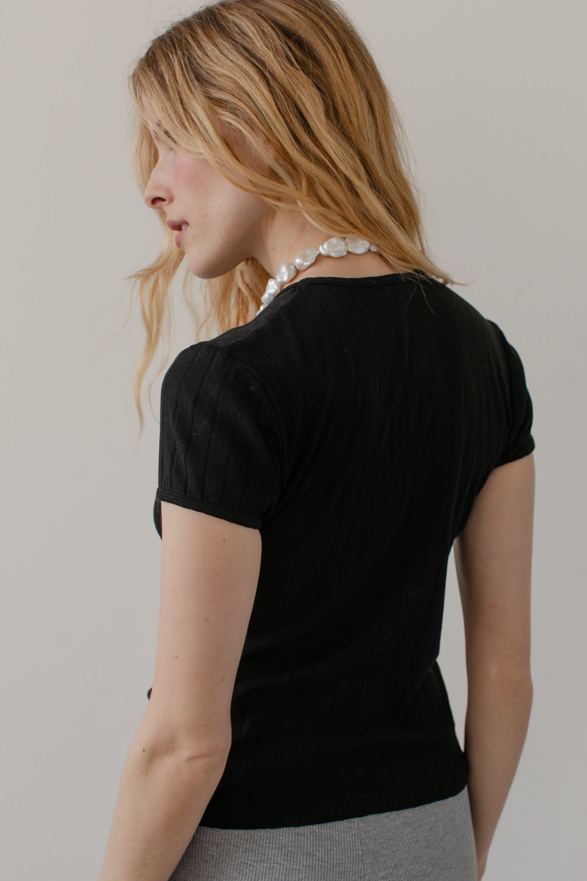 The Pointelle Baby Tee