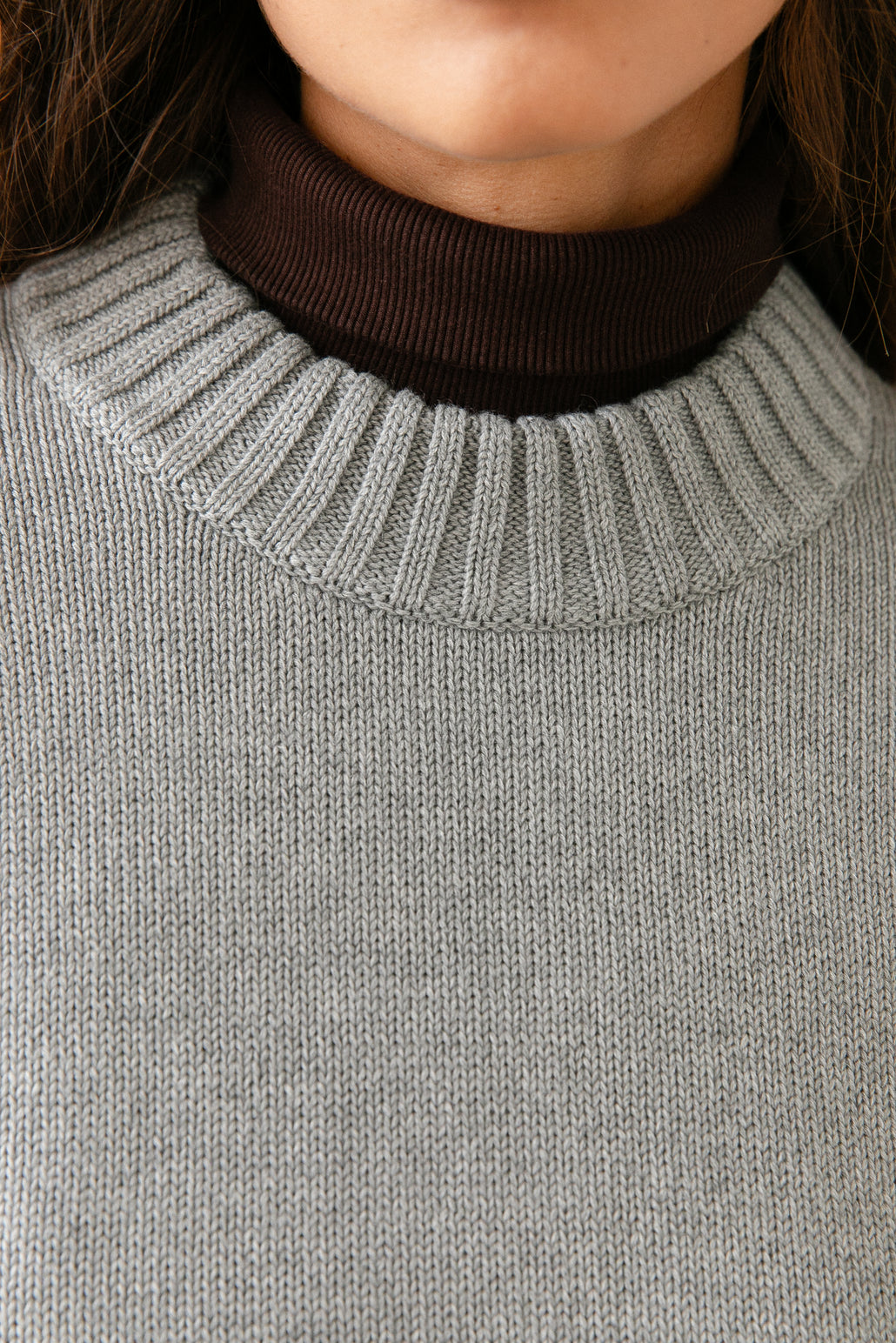 Donna Karan Cashmere Turtleneck Sweater - Grey Knitwear, Clothing -  DON55186