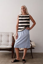 The Jersey Stripe Boatneck Tank