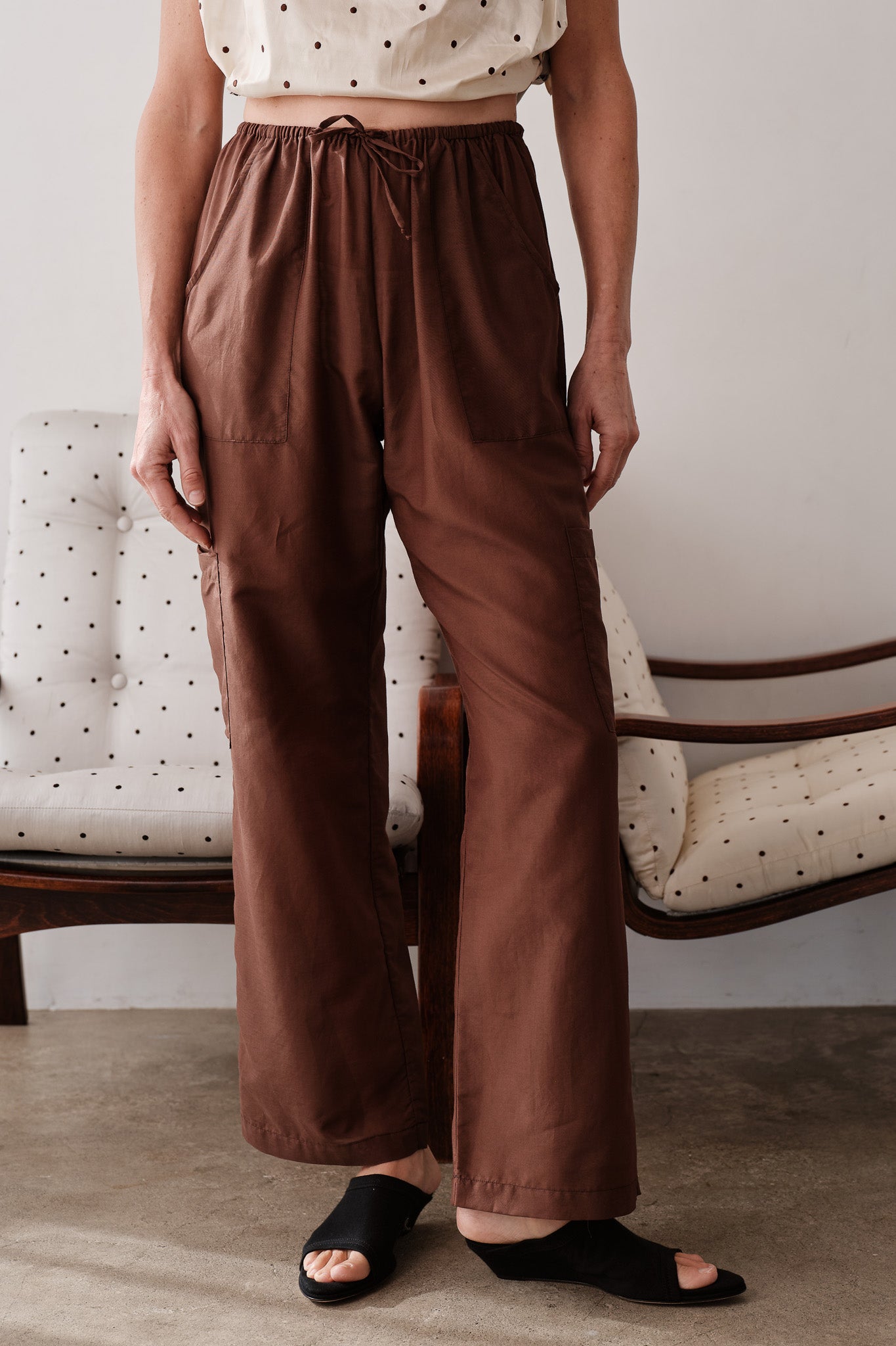 The Silk Cotton Sheer Cargo Pant