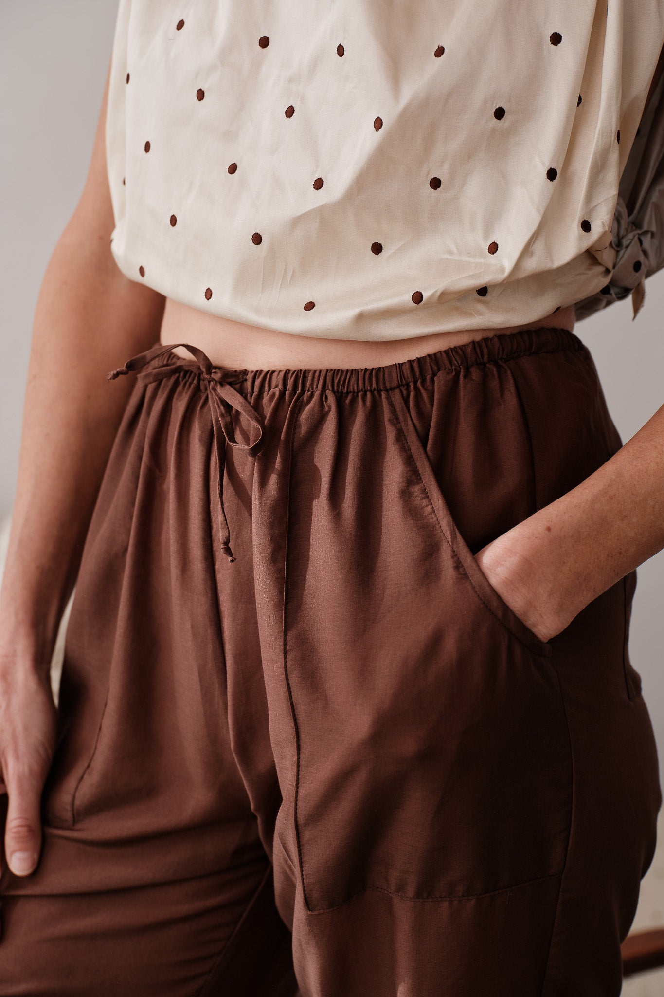 The Silk Cotton Sheer Cargo Pant