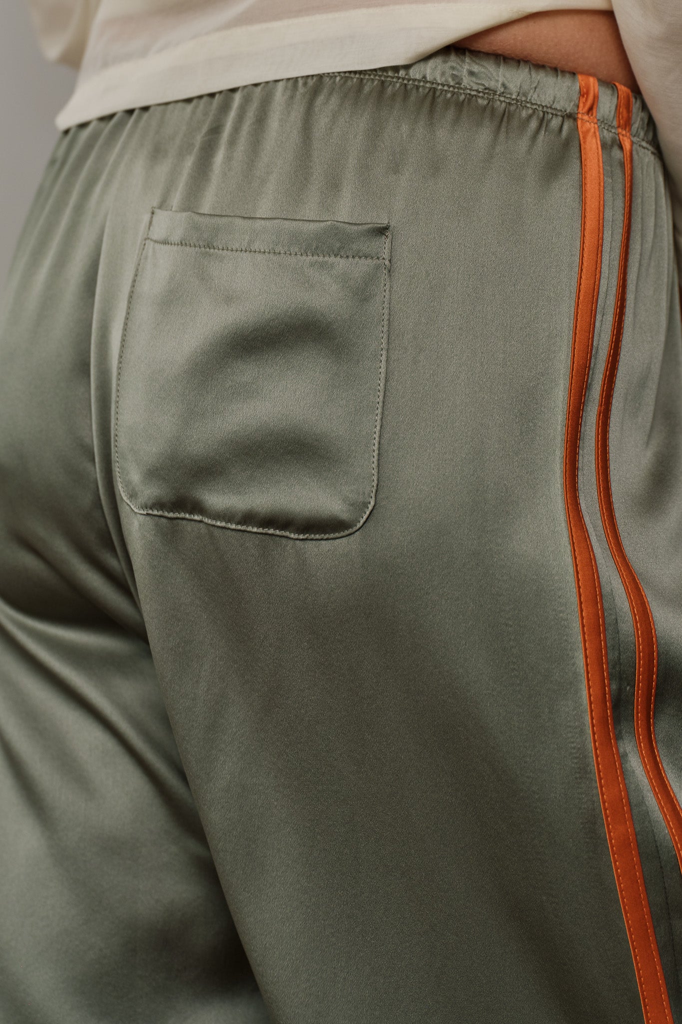 The Silk Stripe Crop Pant