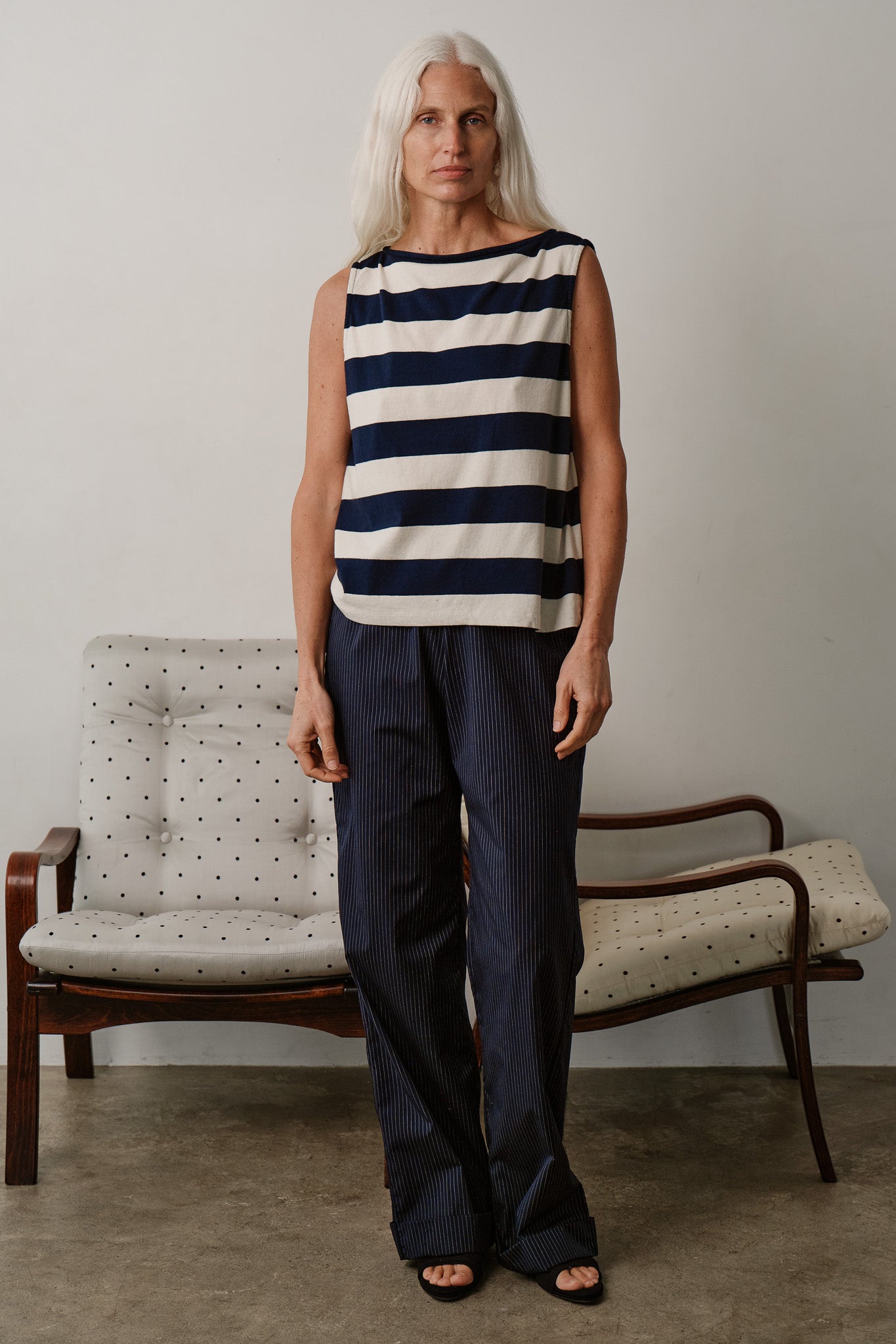 The Jersey Stripe Boatneck Tank