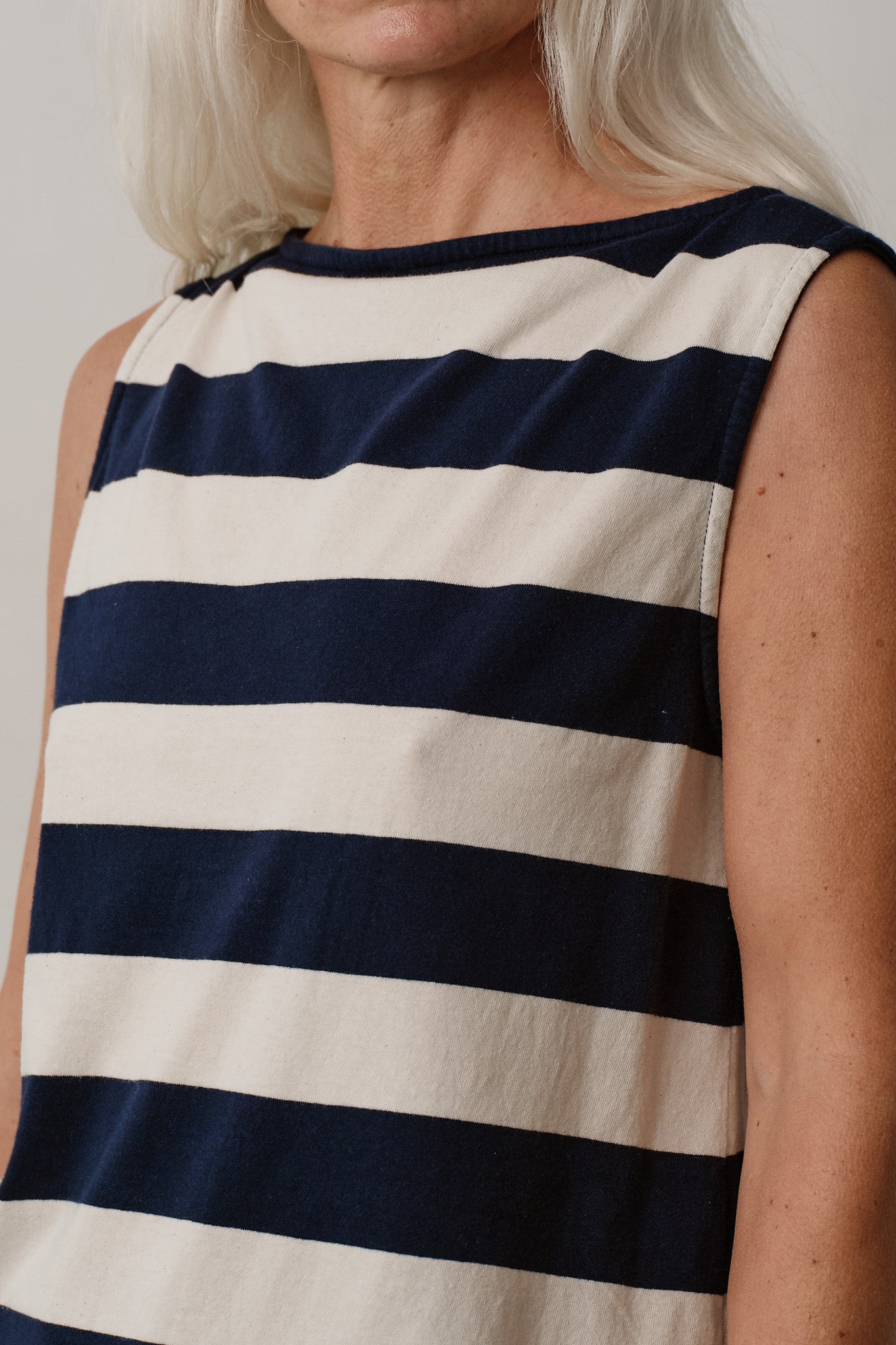 The Jersey Stripe Boatneck Tank