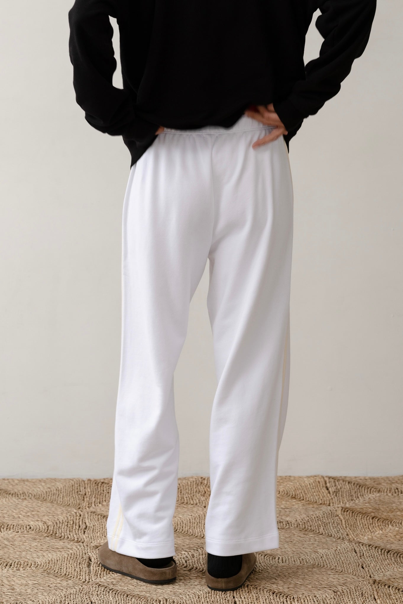 The Eco-Terry Stripe Crop Pant