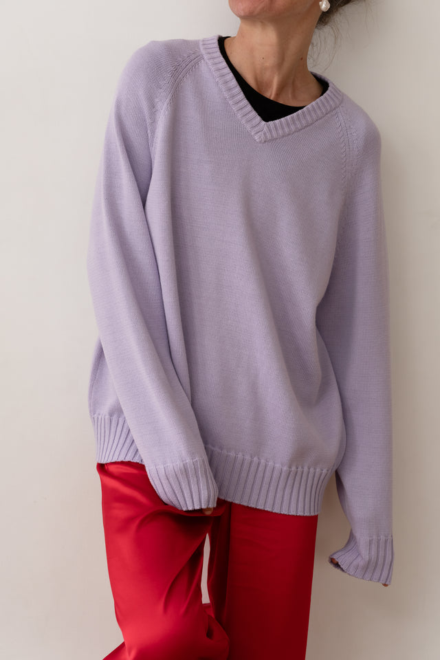 The Cotton Knit V-Neck Sweater