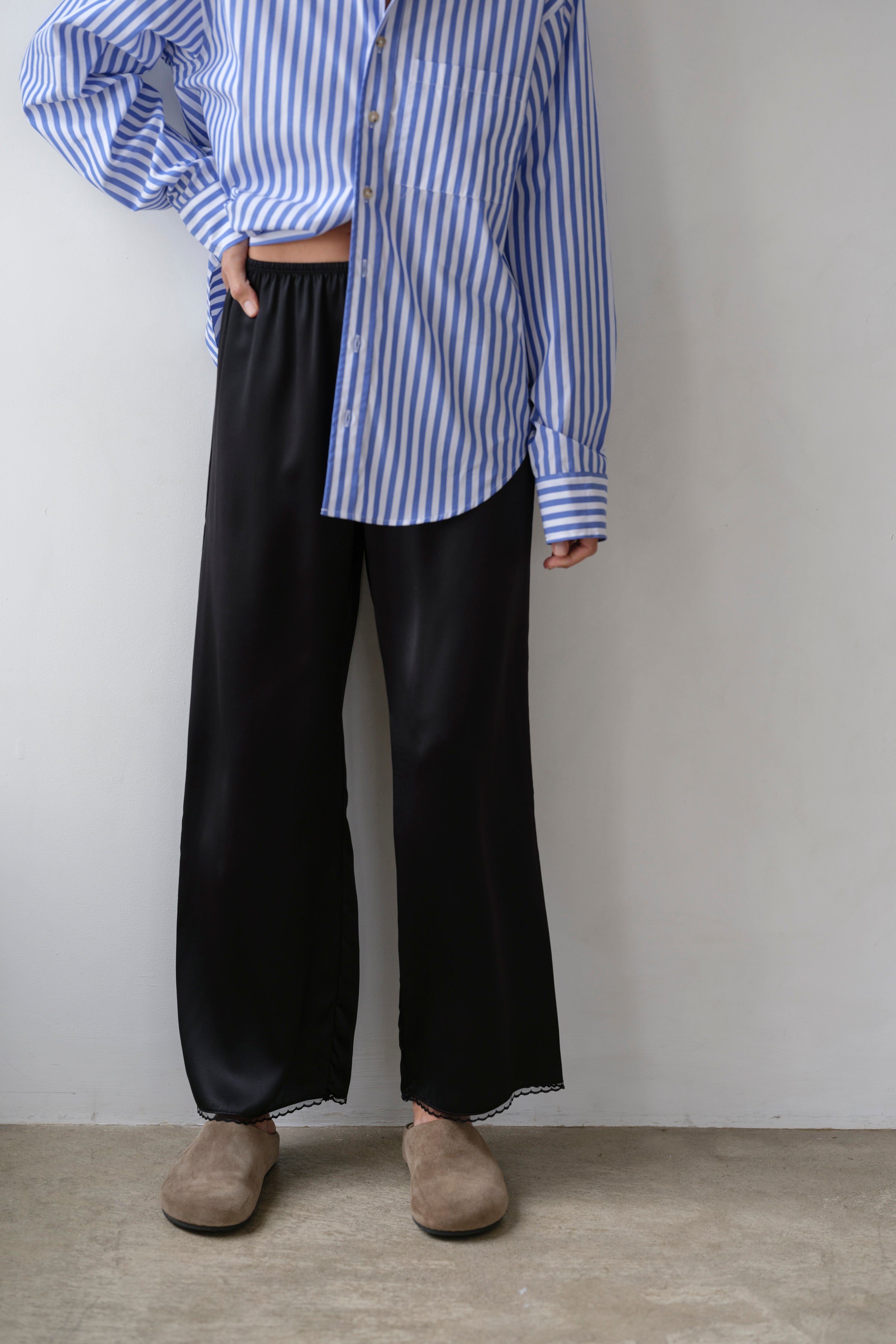 The Silk Lace Simple Pant By Donni