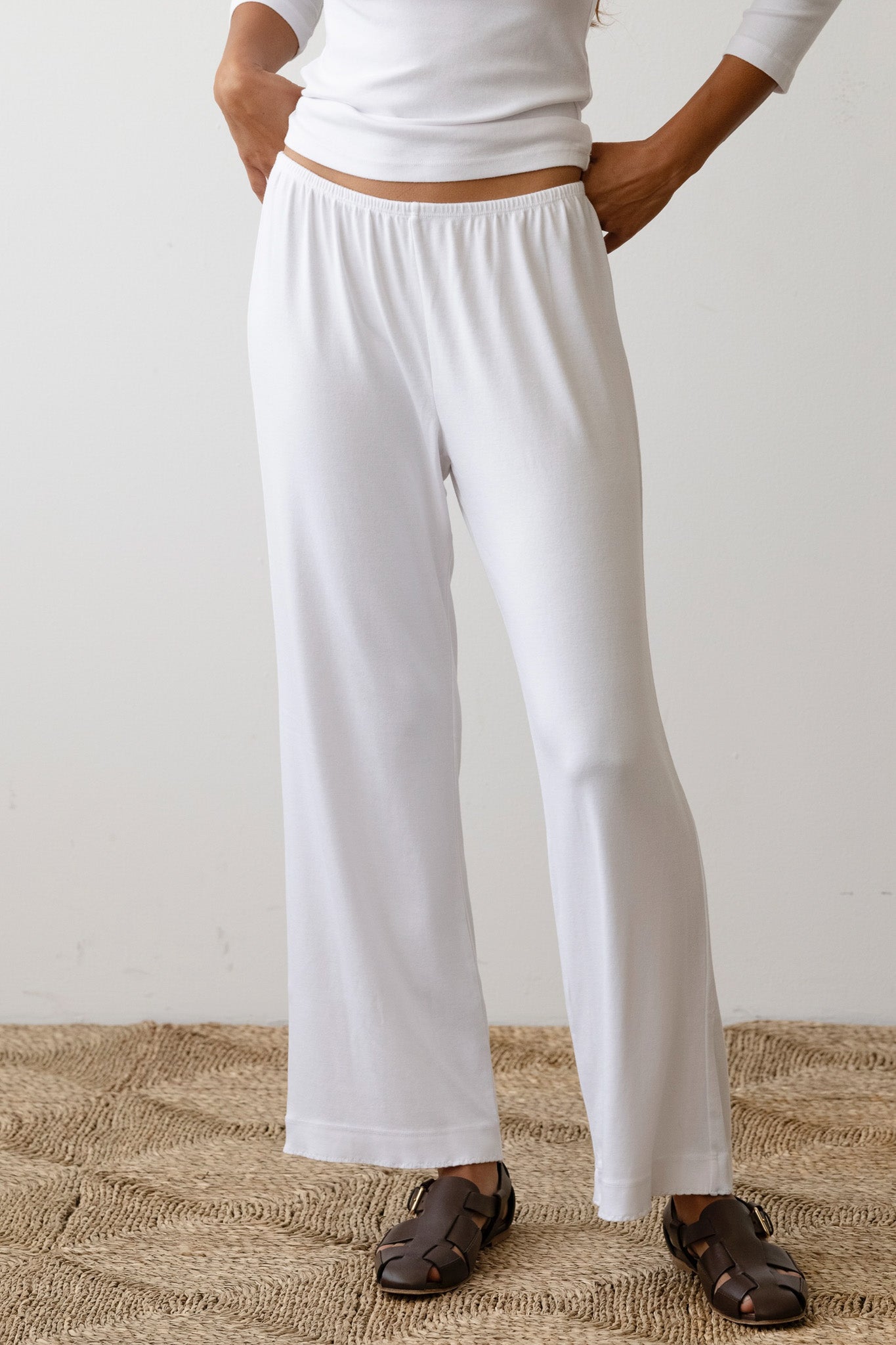 The Baby Rib Scallop Pant