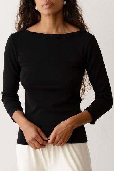 トップス Deuxieme Classe ICE Rib Boat Neck The Baby Rib Boat Neck